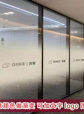 办公室玻璃磨砂超透玻璃贴纸