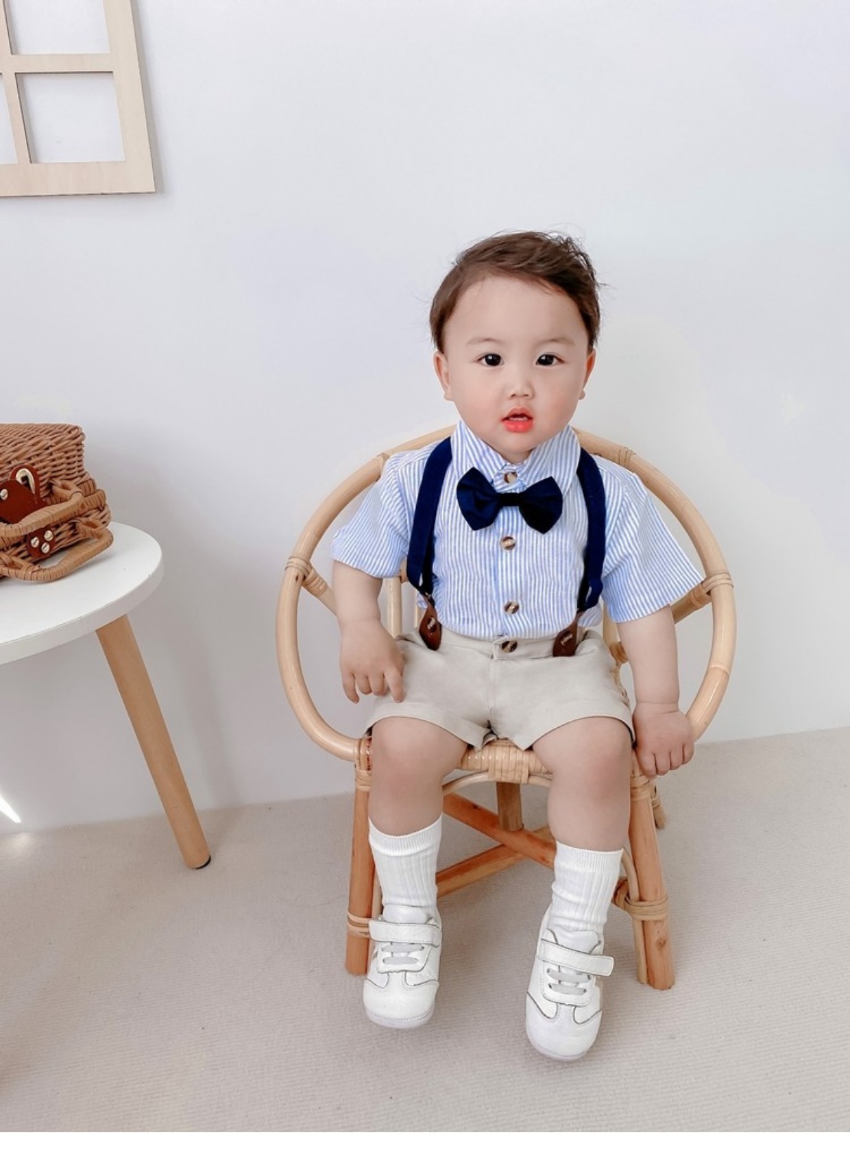 小男童西装夏宝宝1周岁宴礼服春秋2抓周衣服婴幼儿童生日绅士套装-图3