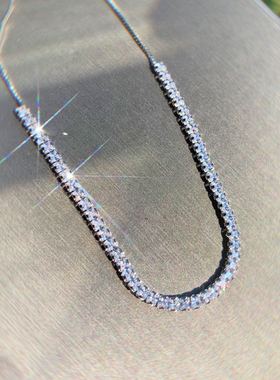 choker多用途包金莫桑石毛衣链