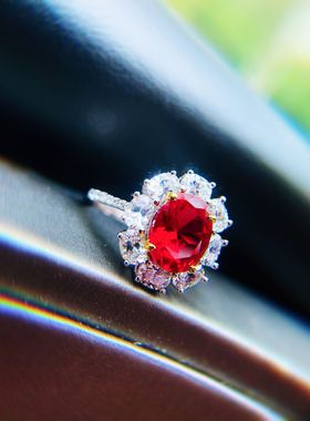 合成红宝石意大利不变色戒指环