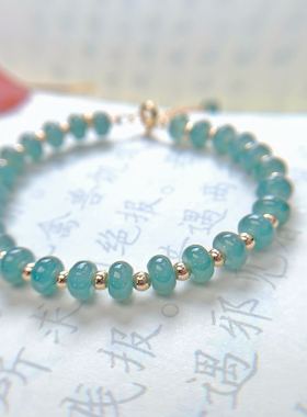 翡翠算盘串珠缅甸老坑含证书手链