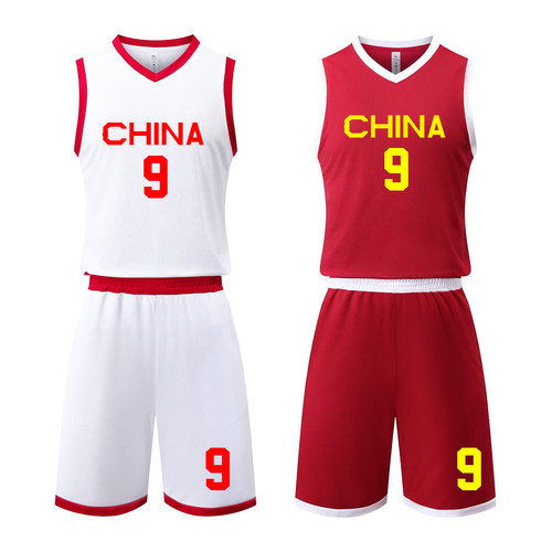 新款中国队篮球服套装男篮球衣国家队训练比赛队服运动背心球服 - 图0