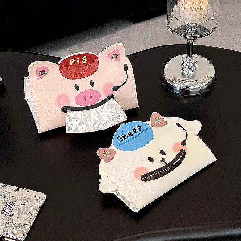 新款卡通可爱猪异形纸巾盒家用客厅卧室抽纸盒多功能收纳餐巾纸盒,淘宝优惠券,粉丝福利购,淘宝优惠卷