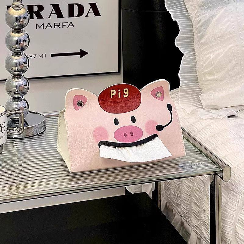 新款卡通可爱猪异形纸巾盒家用客厅卧室抽纸盒多功能收纳餐巾纸盒,淘宝优惠券,粉丝福利购,淘宝优惠卷