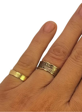 香港2毫硬币女王皇冠纯手工戒指