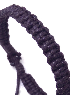 阿金手工 原创手绳 深褐色蜡线编织 男女情侣编织手链