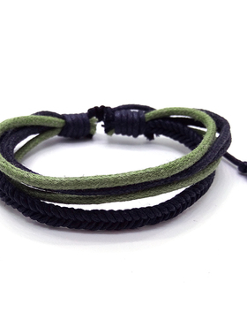 男女蜡线简约手工编织手绳