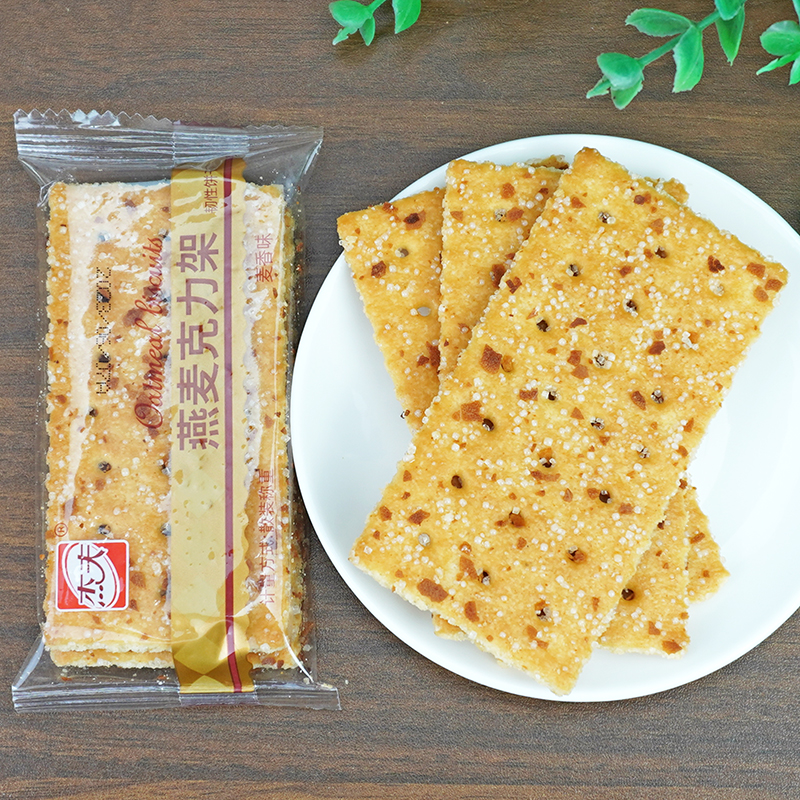 杰夫燕麦克力架饼干麦香味白糖韧性饼干休闲小包装怀旧零食散装 - 图1