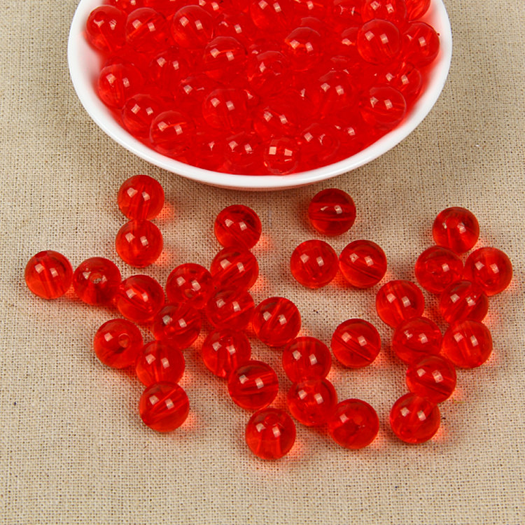 diy手工串珠材料包8MM透明光珠亚克力圆珠散珠批发珠子透明珠帘 - 图1