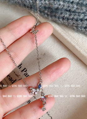 冷性风轻奢设计感蝴蝶钛钢项链女时尚气质高级感小众百搭颈链项饰