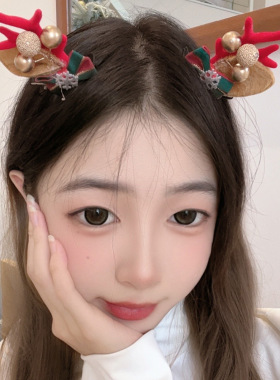 ins可爱圣诞麋鹿儿童发夹