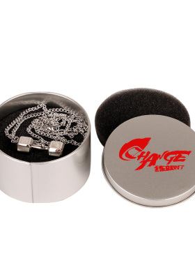 钛钢健身运动哑铃项链