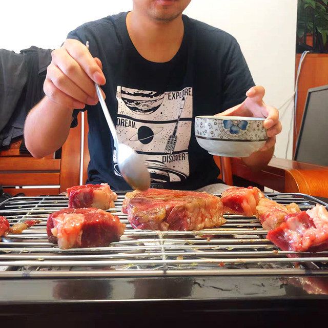 Electric barbecue grill indoor household smokeless grill electric grill pan