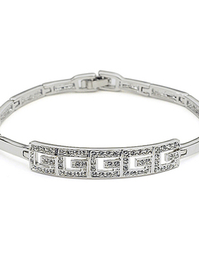 欧美风玫瑰金镶钻韩版手链包邮