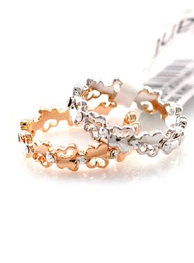 丽晶饰品镶钻日韩风蝴蝶戒指