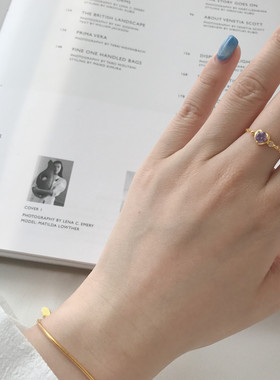 潮流时尚个性风紫色可调节戒子