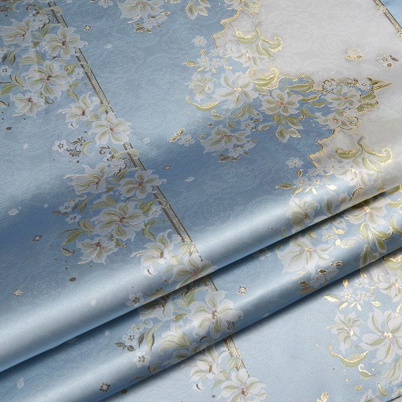 百合倒影织金妆花马面裙布料汉服布料提花面料纱料春夏玉猫原创,淘宝优惠券,粉丝福利购,淘宝优惠卷