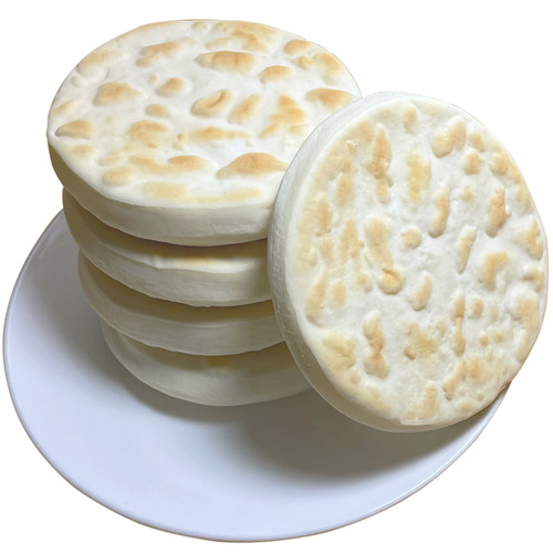 商用肉夹馍饼胚鑫街好食点白吉馍速食早餐半成品油炸专用白吉饼 - 图3