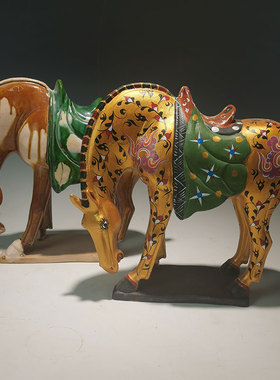 仿古饮水马纯手工摆件收藏摆放