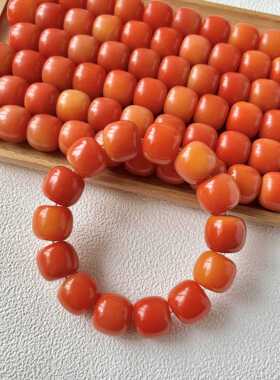 稀有大尺寸白玉菩提根手串男女款绕指柔指尖文玩单圈佛珠念珠手链