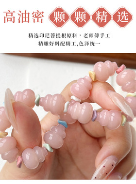 雕刻葫芦菩提手串设计款单圈手持绕指柔文玩手把件学生佛珠手链女