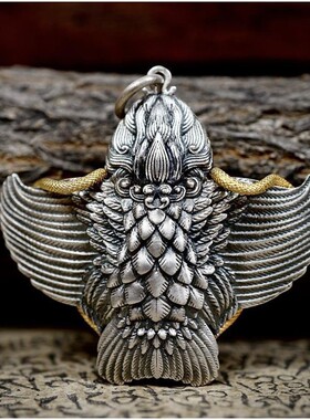 大鹏金翅鸟佛像唐卡吊坠挂坠藏式项链高档次挂件密宗配饰