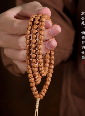 五爪金龙佛手小金刚菩提手串108颗藏式原籽男女南瓜矮桩文玩佛珠