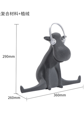 卡通长颈鹿动物摆件简约现代植绒树脂玩偶样板房电视柜墙柜装饰品