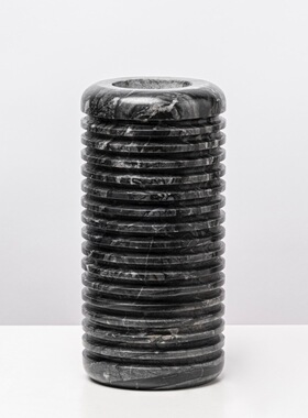 简约现代创意天然大理石花瓶摆件客厅茶几餐桌果盘烛台家居装饰品