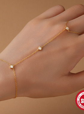 手链925纯银爱心时尚原创设计