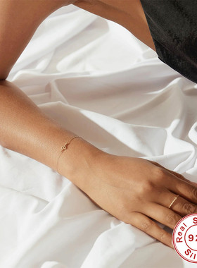 欧美时尚s925纯银镶钻小蛇手链