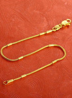 女铜合金镀金轻奢短款手链新品