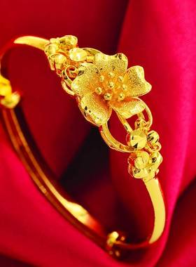 古典韩版新娘黄金色饰品礼物手镯