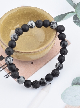 男女火山石个性手链手环