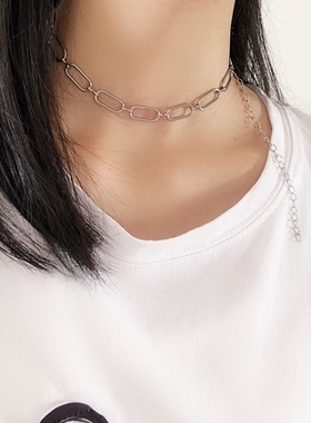 简约韩版颈链项链女男ins项圈