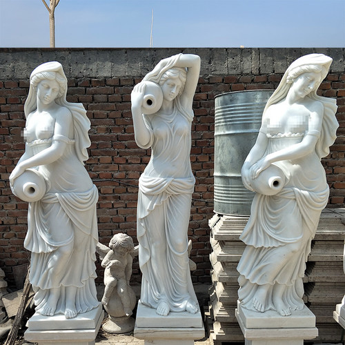 西方人物雕塑大理石汉白玉石雕美女雕像广场园林喷泉摆件欧式人像 - 图0