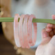 Peach blossom stuffed pure natural jade bracelet for women young style real jade