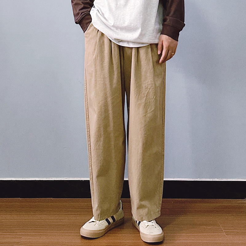 日系复古六叔同款全棉休闲裤男秋冬款男工装裤春秋款宽松阔腿长裤,淘宝优惠券,粉丝福利购,淘宝优惠卷