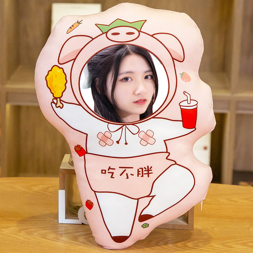 定制抱枕照片人形女生睡觉diy真人头像定做公仔情侣人偶双面玩偶 - 图2