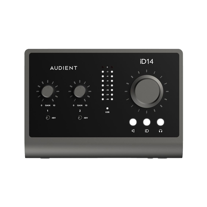 Audient ID4 iD14 MKII专业USB外置声卡录音直播K歌声卡包调试 - 图3