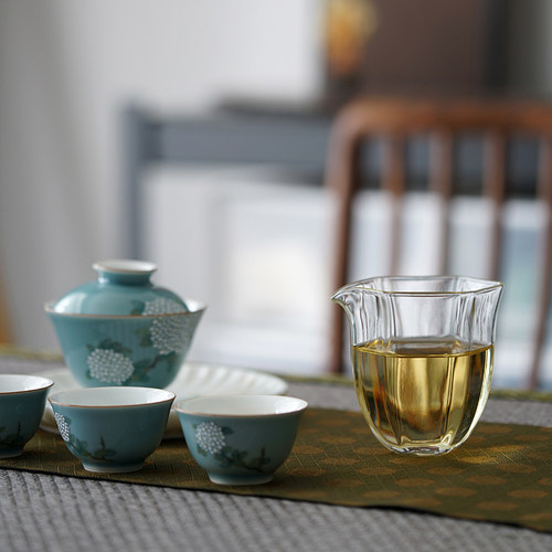 谈得来 高硼硅耐热玻璃六方公道杯 分茶器功夫茶具 茶道零配 新品 - 图0