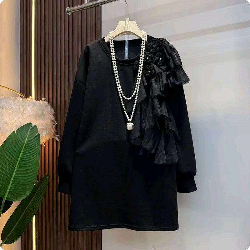 超级显瘦甜美大衫冬季新款洋气长袖卫衣裙大码女装上衣大码女装潮,淘宝优惠券,粉丝福利购,淘宝优惠卷