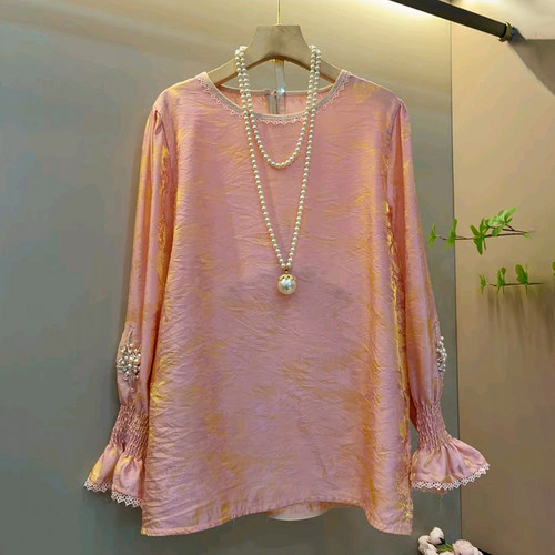 胖mm大码女装春季2026新款新中式重工刺绣钉珠气质盘扣马甲打底衫 - 图3