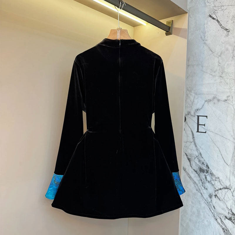 新款新中式国风蝴蝶图气质显瘦丝绒上衣大码女装胖mm宽松遮肉大衫,淘宝优惠券,粉丝福利购,淘宝优惠卷