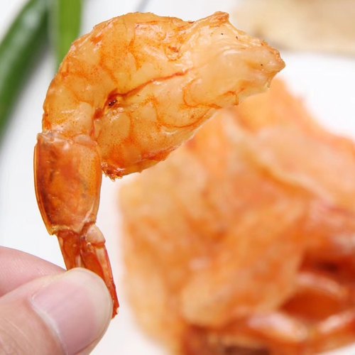 开背凤尾蝴蝶烤虾干 即食虾干 耐嚼磨牙零食 甜味口味和微辣口味 - 图0