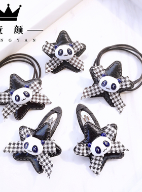 儿童公主风卡通边夹皮筋发饰品