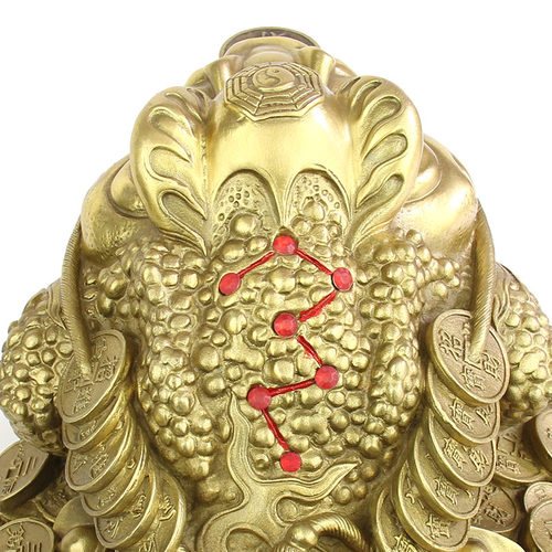 泰山慈航阁 铜金蟾摆件咬钱金蟾三足金蟾 - 图3