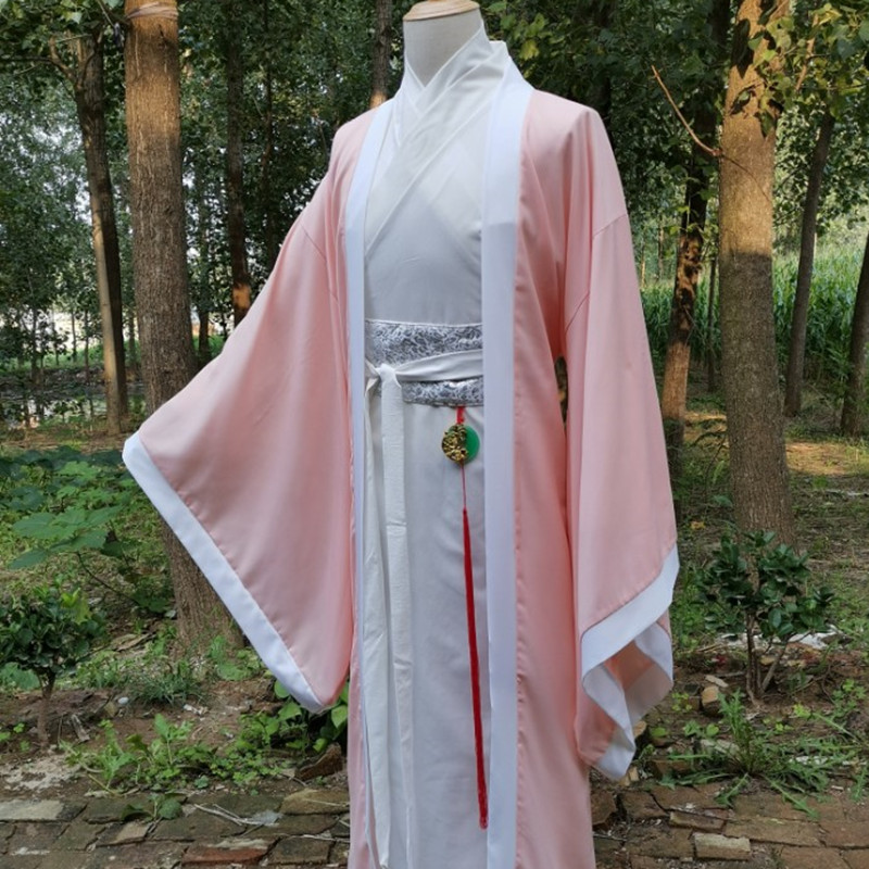 古装月老服装男汉服七夕神仙服太上老君金星表演服古代侠士长袍红-图1