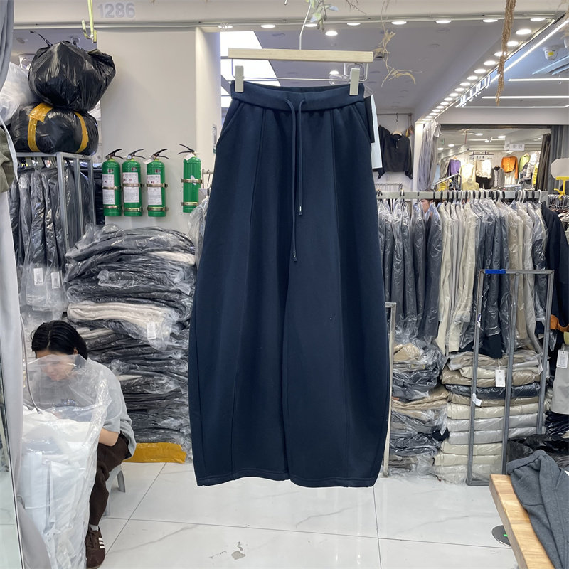 3R3正版冬季韩版松紧高腰加绒加厚宽松百搭弯刀裤阔腿长裤女66365,淘宝优惠券,粉丝福利购,淘宝优惠卷