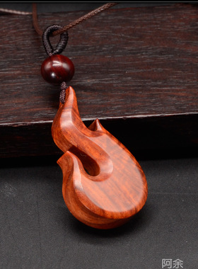 阿余男女通用紫檀原创项链